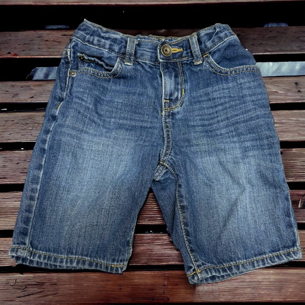 The Children's Place Boys Shorts Sz 5 Blue Denim Jorts‎ Jean Adjustable Waist